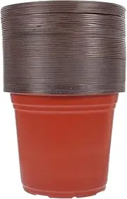 TINEASUR 50Pcs Plastic Flower Pots Succulent Seedling with Drainage Durable Material for Indoor Gardening Home Decoration and Balcony Use