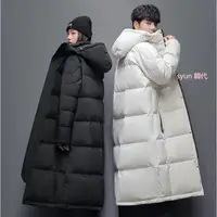 在飛比找蝦皮購物優惠-羽絨外套 大衣外套 長版羽絨外套 保暖外套 情侶裝外套 韓國
