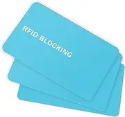[9toa] RFID Blocking Card - 3 Pack, Contactless NFC Credit Card ID Protection Safe Bank Card Passport Entire Wallet Purse Shield Protector Blocker Guard (Pack of 3, Teal), Teal/3 cards, Slim Wallet