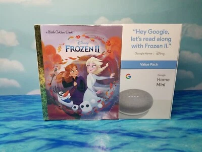 Google Home Mini (Gray) + Disney Little Golden Book Frozen II