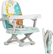 Dream On Me Munch N Go Booster Seat for Dining Table, Lightweight Compact Fold Travel Booster Seat, 3-in-1 Convertible, Four Level Height Adjustment and Easy Tray Removal