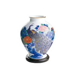 【香蘭社】花瓶/孔雀牡丹/30cm(日本皇家御用餐瓷)
