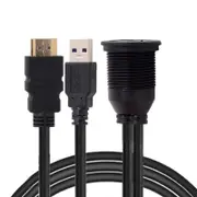Usb3.0 Hd To Hdmi Compatible Aux Extension Dash Panel Waterproof Car Flush Mount Cable For Boat Motorcycle 1M 3Ft Usb Cables Hubs & Adapters