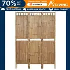 3-Panel Room Divider Bamboo 120x180 cm Privacy Screen Folding Partition Ho 41748