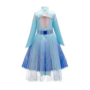 公主裙爆款冰雪奇緣2艾莎公主套裝女童cosplay連衣裙