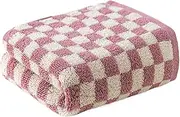 Checkered Bath Towels, Cotton Bath Towel, Large Bath Towels, Quick-Drying Bath Towel, Colorful Bath Wrap Towels, Soft Bath Towels, Absorbent and Soft Bath Towels for Beach Trips