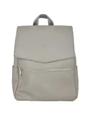 ELF PARKER Nappy Bag Backpack Vegan Leather Grey Diaper Mummy Mother Baby Gift