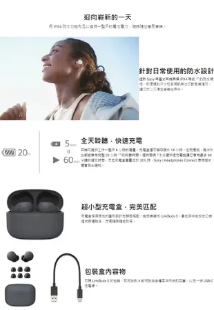 SONY索尼 真無線降噪入耳式藍牙耳機 WF-LS900N (6折)