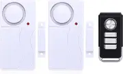 Meichoon Wireless Door Alarm Window Open Pool Doorbell Ring Chime Burglar Alert DIY Home Security Magnetic Sensor Kids Safety Sliding with 2 Alarm 1 Remote Control