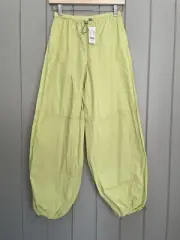NWT ASOS Daisy Street Parachute Pants XS Light Sprint Green Tapered Balloon Leg