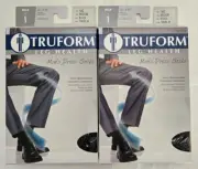 Truform Compression Men's Dress Socks *8-15mmHg Knee High 1942 Size Medium Black