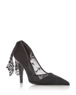 McQueen Women's Drape Lace Pointed Pumps