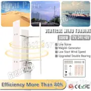 Wind Turbine Generator Vertical Wind Power with Controlle 3000W DC 12V/24V/48V