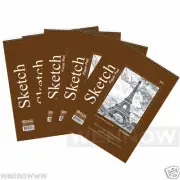 5 Pcs 40 sheets 6" x 8" Top Bound Spiral Premium Quality Sketch Book Paper Pad