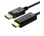Astrotek DisplayPort Male To HDMI Male 5m Cable 4K Quality For Laptop/PC Black