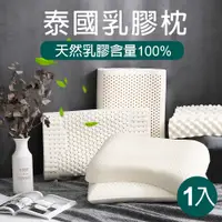 在飛比找PChome24h購物優惠-【J-bedtime】泰國100%純天然抗菌乳膠枕頭1入(人