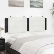 Headboard Cushion Black and White 153 cm Faux Leather