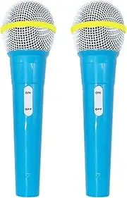LAPYAPPE 2Pcs Simulation Microphone Party Favor for Boys for Pretend Play Stage Performances and Birthday Celebrations Lightweight Fun Microphone Props