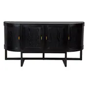 Provincial French Curved Black Buffet - CSHWH