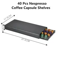 在飛比找樂天市場購物網優惠-膠囊咖啡架 膠囊架 高貴黑40粒Nespresso咖啡膠囊架