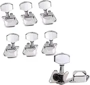 GOOHOCHY 6 Pcs String Acoustic Guitar Machine Heads Guitar Tuning Keys Replacement Tuning Peg Acoustic Guitar Tuner Locking Guitar Tuners Guitar Tuner Pegs Guitar Machine Head Tuners Silver