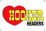 Hooker Header Garage Banner Man Cave Hot Rod Rat Rod NHRA 24x36 13oz vinyl