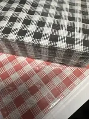 Black or Red Check Checkered Greaseproof paper 1000 sheets 200mm x 300mm
