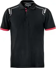 Sparco Portland Short Sleeve Work Polo Black Cotton