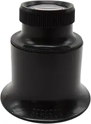 Bergeon 1458-A-12 Watchmakers Double Lens Eyeglass loupe x12 Magnification, Black