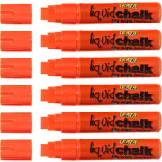 Texta Jumbo Liquid Chalk Marker Dry Wipe 15mm Nib Thick (Orange) [Pack 6]