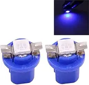 Car Light Bulbs 2 PCS B8.5 Blue Light 0.2W 12LM 1 LED SMD 5050 LED Instrument Light Bulb Dashboard Light for Vehicles, DC 12V(Blue) (Color : Blue)