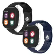 2 Pack Compatible with Gizmo Watch Bands, GabbWatch Band Black+Nightblue