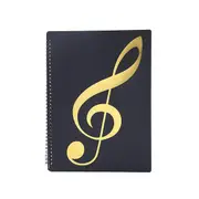 Sheet Music Folder, 60 Pages, Sheet Music Binder/Holder,Fits Letter Size A4, Writable & Detachable BlackGold
