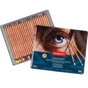 Derwent Lightfast Coloured Pencil Professional Tin Set Pencils Light Fast [24-Pieces]