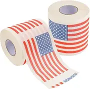 BESTYASH Flag Printed Toilet Paper Rolls Bulk Napkin Paper Pack for Bathroom Home Decor