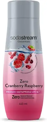 Zeros Cranberry Raspberry 440Ml/Sparkling Soda Syrup Mix - Low Sugar