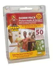 OOK Dorm Apartment Pack Picture Hooks Hangers 55 Piece Posters Bulletins 55527