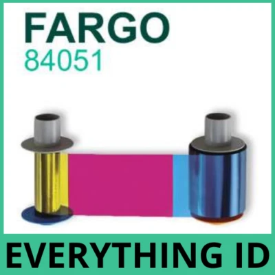 FARGO 84051 YMCK 500 PRINT COLOUR ID CARD PRINTER RIBBON HDP5000 084051 HDP 5000