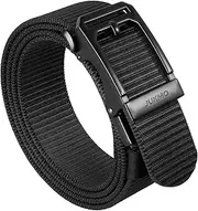 [JUKMO] Men's Ratchet Tactical Belt, 1.5 Inch Nylon Web Work Belt with Automatic Slide Buckle
