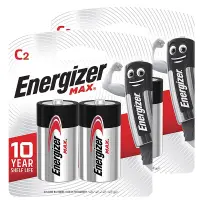 在飛比找PChome24h購物優惠-【Energizer 勁量】MAX鹼性2號C電池4入(1.5