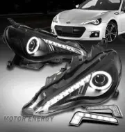 For 12-16 Subaru BRZ LED CCFL Halo Projector Black Headlights Lamps w/DRL Signal (for: Subaru)