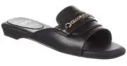 Christian Louboutin MISS MJ MULE Leather Flat Slide Sandals Shoes Black $995