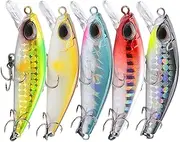 Bass Fishing Kit | Saltwater Fishing Lures Bait Kit - Fly Fish Gear for Snook, Salmon, Family, Friends, Thanksgiving, Christmas