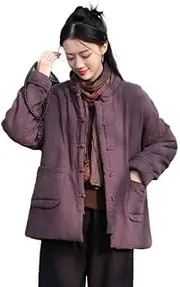 [ChangNanJun] Women's Chinese Style Cotton Padded Coats Solid Tang Suit Jackets for Winter