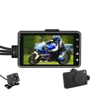 Motorcycle DVR Dashcam Driving Video Recorder 3.0in Front Rear View Dual Camera