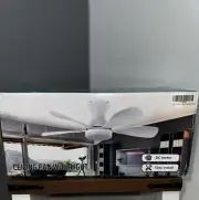 33In Black Low Profile Ceiling Fans with Lights and Remote/APP Control, Moder...