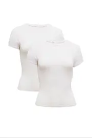 Supre - Multipack 2pk Luxe Longline Tee - White