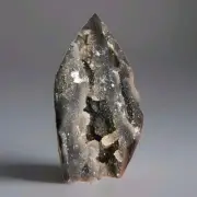 Black Sphalerite Geode Crystal Ornament 3.25" Tall - USA