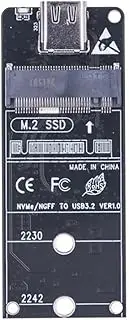 M.2 to Type-C SSD Enclosure Adapter NVME NGFF HDD Enclosure Interposer Board 20Gbps Support 2230 2242 2260 2280 Size SSD