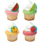 New Cake Toppers Fruit Cupcake Rings One Dozen